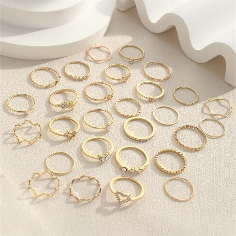 Stackable Rings for Women Ring Set Stacking Rings Knuckle Rings for Women Stylish Jewelry Ring Sets in Kuwait