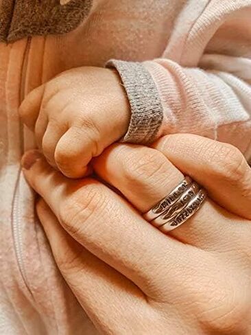 3mm *Shiny Finish* Stackable Stainless Steel Personalized Custom Stacking Name Ring(s) in Kuwait