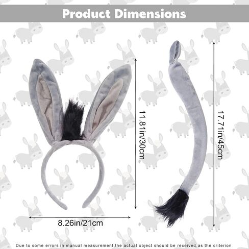 Donkey Ears, Donkey Ears and Tail, Donkey Headband, Donkey Ears Headband for Adult in Saudi Arabia