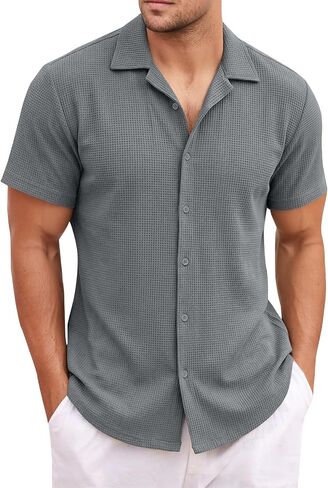 Breeze Polo Shirts for Men Beer Belly Wearbreeze Capri Short Sleeve Collared Casual Golf Shirts Textured Quick Dry in Saudi Arabia