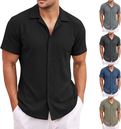 Breeze Polo Shirts for Men Beer Belly Wearbreeze Capri Short Sleeve Collared Casual Golf Shirts Textured Quick Dry in Saudi Arabia