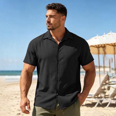 Breeze Polo Shirts for Men Beer Belly Wearbreeze Capri Short Sleeve Collared Casual Golf Shirts Textured Quick Dry in Saudi Arabia