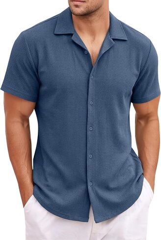 Breeze Polo Shirts for Men Beer Belly Wearbreeze Capri Short Sleeve Collared Casual Golf Shirts Textured Quick Dry in Saudi Arabia