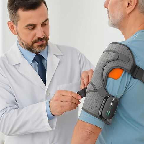 Shoulder Heating Pad with Massage Cordless, Shoulder Massager for Pain Deep Tissue, Heated Shoulder Wrap with Massage in Saudi Arabia