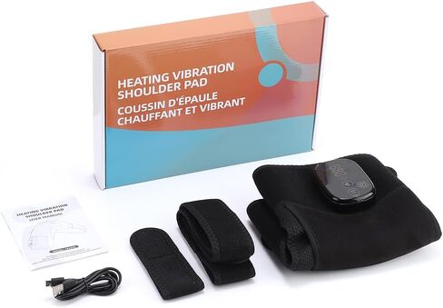 Shoulder Heating Pad with Massage for Pain Relief, Cordless Heated Shoulder Wrap for Rotator Cuff & Frozen Shoulder, Portable Heated Shoulder Massager Pad for Home Travel in Saudi Arabia