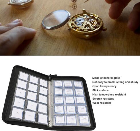 Asixxsix 59Pcs Watch Glass, Watch Crystal Lens Glass MineralGlass Watch Mirror Round Flat Watch Lens WatchGlass Replacement Part for Watchmaker Repair in Kuwait