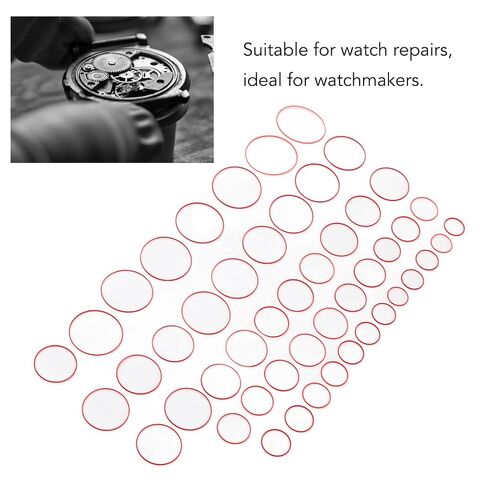 49pcs 0.9mm Height Watch Gaskets Replacement kit, Watch Rubber Washer 16 to 40mm Diameter Red Flexibility Watch Rubber Gasket in Saudi Arabia