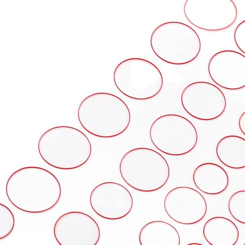 49pcs 0.9mm Height Watch Gaskets Replacement kit, Watch Rubber Washer 16 to 40mm Diameter Red Flexibility Watch Rubber Gasket in Saudi Arabia