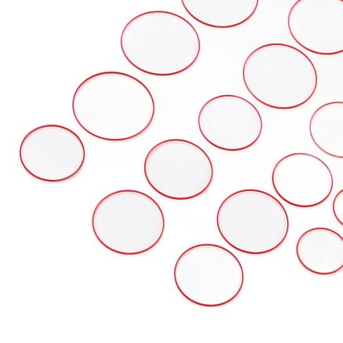 49pcs 0.9mm Height Watch Gaskets Replacement kit, Watch Rubber Washer 16 to 40mm Diameter Red Flexibility Watch Rubber Gasket in Saudi Arabia