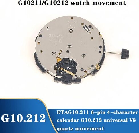 G10.212 Movement ETA G10.211 Single Calendar 4-Point 6-Pin G10.212 Universal Quartz Watch Movement Replacement in Saudi Arabia