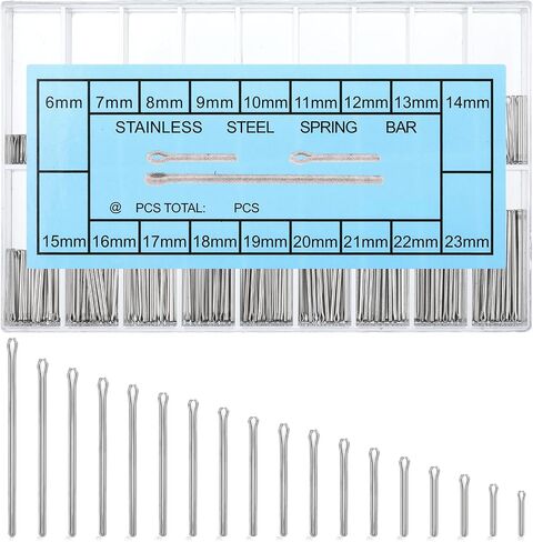 360 Pcs Watch Band Pins, 6-23mm Watch Pins Replacement Kit, Watch Link Cotter Pin Assortment, Stainless Steel Watch Bracelet Pin for Watchmaker Repair in Kuwait