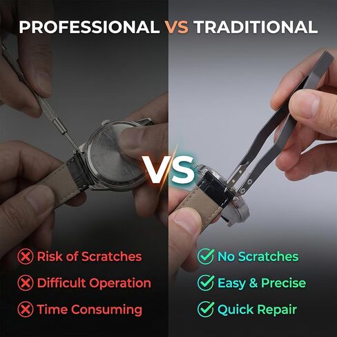 V Shaped Watch Spring Bar Tweezers Silver Aluminum Alloy Watch Band Strap Removal Installation Tool Professional Watch Repair Accessory for Watchmakers DIY Repairers Precision Maintenance Work in Saudi Arabia