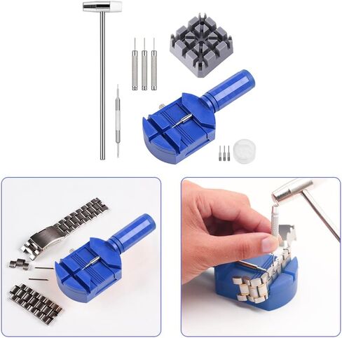 Watch Link Removal Tool Kit - Watch Repair Kit with Spring Bar Tool for Watch Band Resizing and Bracelet Adjustment, Pin Remover for Battery Replacement, Strap Sizing, Link Removal in Saudi Arabia