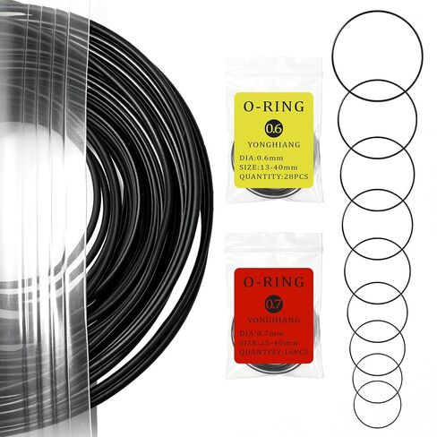 44 Pcs O Ring Watch Gasket Kit, 2 Sizes Rubber Seal O-Rings 13-40mm, Waterproof Watch Back Case Gaskets for Watch Back Cover Repair in Saudi Arabia