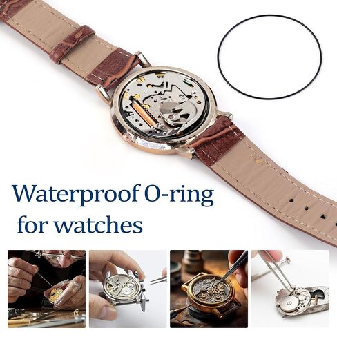 44 Pcs O Ring Watch Gasket Kit, 2 Sizes Rubber Seal O-Rings 13-40mm, Waterproof Watch Back Case Gaskets for Watch Back Cover Repair in Saudi Arabia