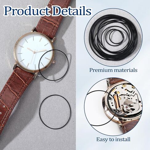 44 Pcs O Ring Watch Gasket Kit, 2 Sizes Rubber Seal O-Rings 13-40mm, Waterproof Watch Back Case Gaskets for Watch Back Cover Repair in Saudi Arabia