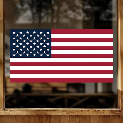 250th Anniversary USA Window Clings for Glass Windows, American Flag Window Stickers 4th of July Double-Sided Reusable Static Window Decals for Party Home Classroom Decorations 1 Sheet, PVC Material in Saudi Arabia