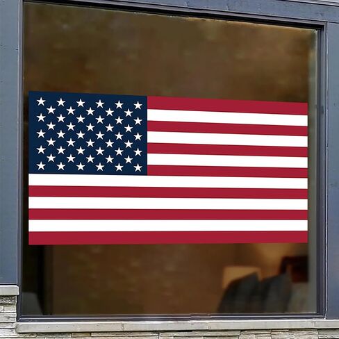250th Anniversary USA Window Clings for Glass Windows, American Flag Window Stickers 4th of July Double-Sided Reusable Static Window Decals for Party Home Classroom Decorations 1 Sheet, PVC Material in Saudi Arabia