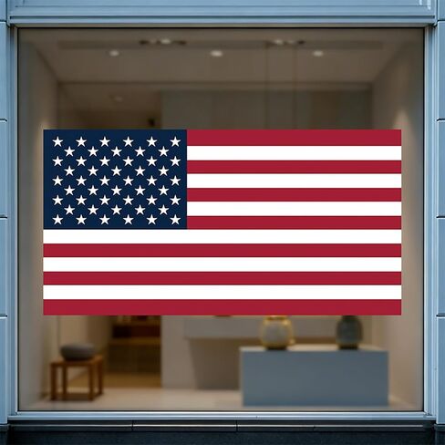 250th Anniversary USA Window Clings for Glass Windows, American Flag Window Stickers 4th of July Double-Sided Reusable Static Window Decals for Party Home Classroom Decorations 1 Sheet, PVC Material in Saudi Arabia