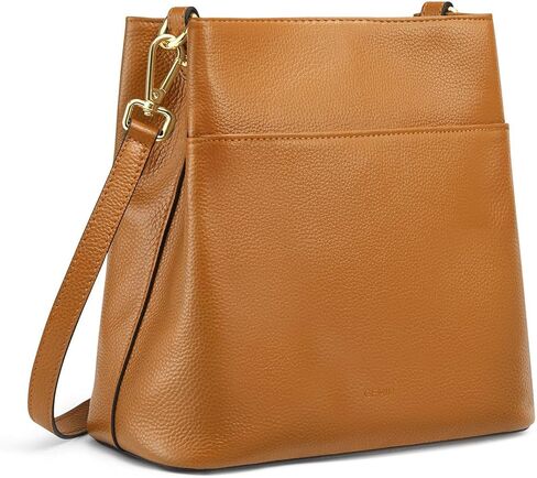 GEMIU Women’s Top-Grain Leather Shoulder Bag, Pebbled Cowhide Crossbody Purse with Detachable Adjustable Strap in Saudi Arabia