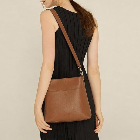 GEMIU Women’s Top-Grain Leather Shoulder Bag, Pebbled Cowhide Crossbody Purse with Detachable Adjustable Strap in Saudi Arabia