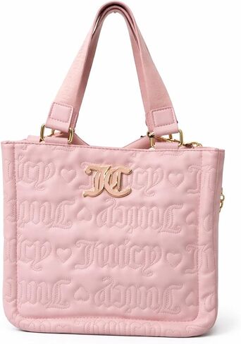 Juicy Couture Women’s Pink League Mini Tote Crossbody Handbag with Logo Embossing & Removable Pouch (Chiffon Pink) in Kuwait