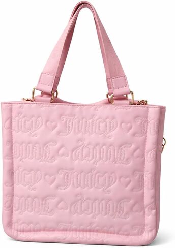 Juicy Couture Women’s Pink League Mini Tote Crossbody Handbag with Logo Embossing & Removable Pouch (Chiffon Pink) in Kuwait