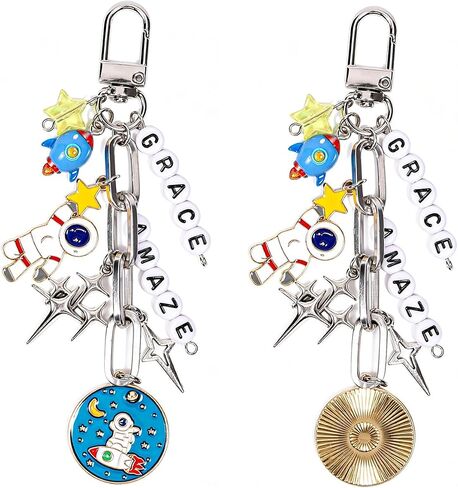 AICase for Project Hail Mary Merch Keychain with Astronaut, Rocket and Star Charms,Multicolor Enamel Rocky Grace Amaze Shirt Hat Outfit Poster Sticker Plush Merchandise Gifts for Fans Bag Birthday in Kuwait