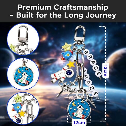 AICase for Project Hail Mary Merch Keychain with Astronaut, Rocket and Star Charms,Multicolor Enamel Rocky Grace Amaze Shirt Hat Outfit Poster Sticker Plush Merchandise Gifts for Fans Bag Birthday in Kuwait