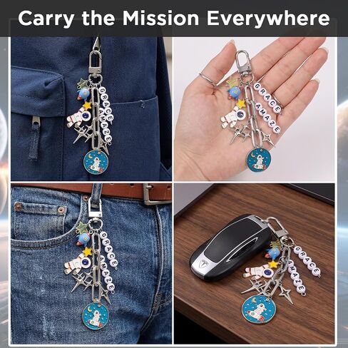 AICase for Project Hail Mary Merch Keychain with Astronaut, Rocket and Star Charms,Multicolor Enamel Rocky Grace Amaze Shirt Hat Outfit Poster Sticker Plush Merchandise Gifts for Fans Bag Birthday in Kuwait