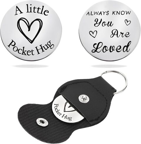 Pocket Hug Token Keychain for Women & Men - Inspirational Gifts for Him & Her Christmas Valentine's Day Graduation in Saudi Arabia