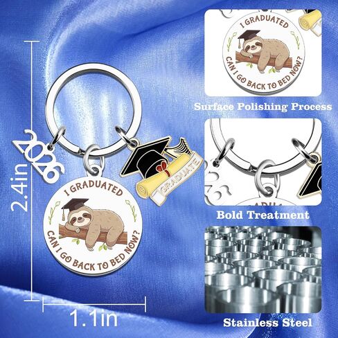 Funny Sloth Gifts 2026 Graduation Keychain Class of 2026 Graduation Gifts Graduate Gift for Him Her Humorous College High School Graduate Souvenir Key Ring in Saudi Arabia
