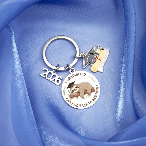 Funny Sloth Gifts 2026 Graduation Keychain Class of 2026 Graduation Gifts Graduate Gift for Him Her Humorous College High School Graduate Souvenir Key Ring in Saudi Arabia