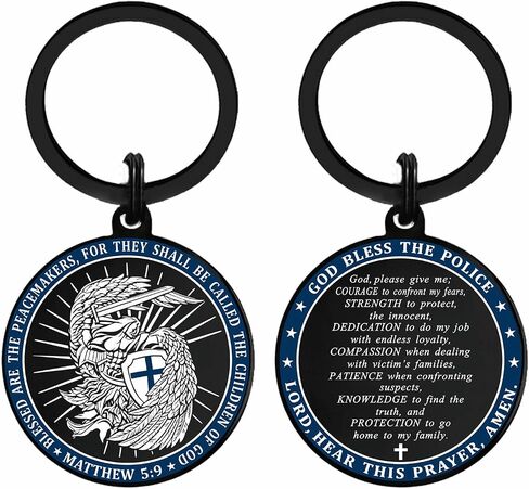 Gezxin Police Officer Gifts for Men Women, Saint Michael Law Enforcement Keychain, Police Academy Graduation Week Promotion Presents in Kuwait