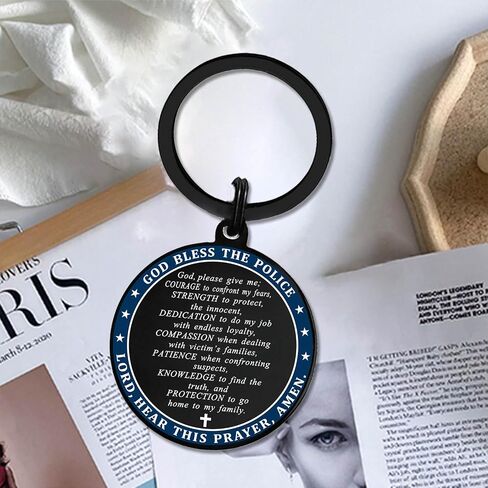 Gezxin Police Officer Gifts for Men Women, Saint Michael Law Enforcement Keychain, Police Academy Graduation Week Promotion Presents in Kuwait