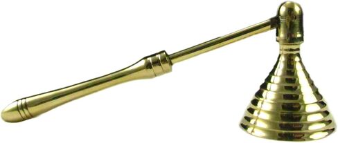 Biedermann & Sons Candle Snuffer, Ribbed Mini Brass 5" Long, M2305 in Kuwait