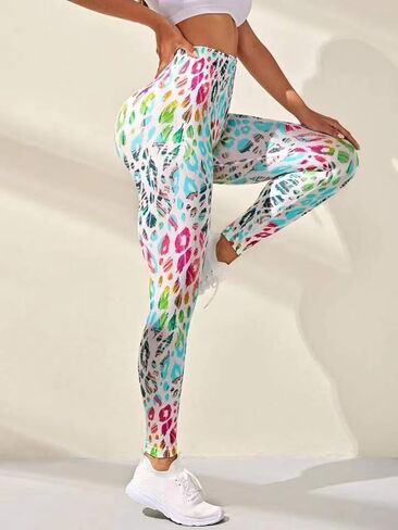 Womens High Waist Tie Dye Seamless Leggings Compression Yoga Pants for Gym Running and Active Wear in Kuwait