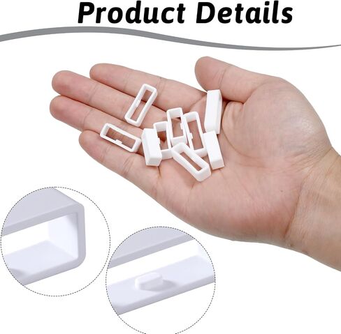 9 Pcs Watch Band Retainer Loops, 18mm/20mm/22mm Watch Band Keepers, White Silicone Watch Strap Holder Rings Replacement Parts for Smart Sport Watches in Kuwait