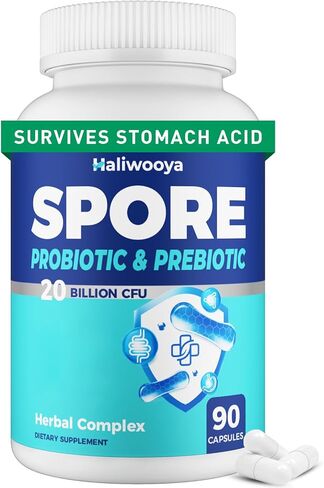 100% Spore Probiotic, 20 Billion CFU Spore Based Probiotics for Women & Men, No Refrigeration & Vegan, 90 Capsules in Saudi Arabia