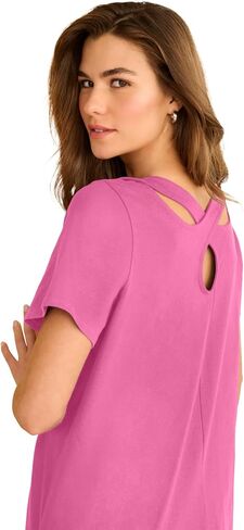 Roaman's Women's Plus Size Ultimate Criss Cross Back Tunic in Kuwait
