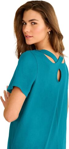 Roaman's Women's Plus Size Ultimate Criss Cross Back Tunic in Kuwait