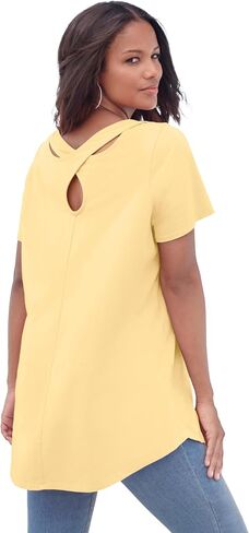 Roaman's Women's Plus Size Ultimate Criss Cross Back Tunic in Kuwait