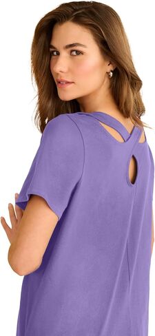 Roaman's Women's Plus Size Ultimate Criss Cross Back Tunic in Kuwait