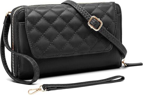 محافظ السوار الصغيرة Rfid Crossbody مخلب محفظة جلدية نباتية حقيبة يد عصرية للنساء مع فتحات للبطاقات in Kuwait