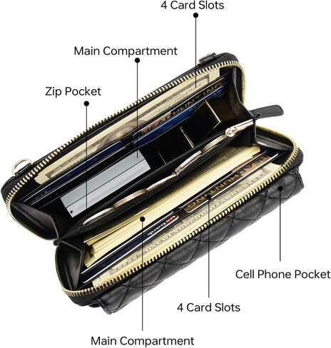 محافظ السوار الصغيرة Rfid Crossbody مخلب محفظة جلدية نباتية حقيبة يد عصرية للنساء مع فتحات للبطاقات in Kuwait