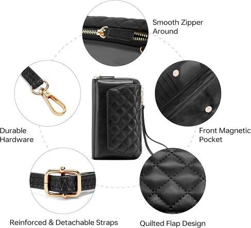 محافظ السوار الصغيرة Rfid Crossbody مخلب محفظة جلدية نباتية حقيبة يد عصرية للنساء مع فتحات للبطاقات in Kuwait