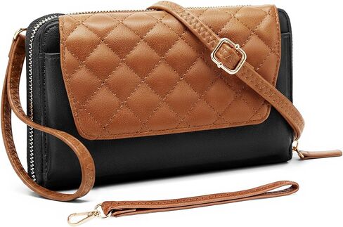 Wristlet Wallets Small Rfid Crossbody Clutch Wallet Vegan Leather Trendy Handbag For Women with Card Slots in Saudi Arabia