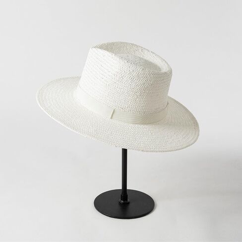 Vintage Straw Fedora Hat for Women Ladies Summer UPF Wide Brim Panama Sombrero Beach Travel in Saudi Arabia