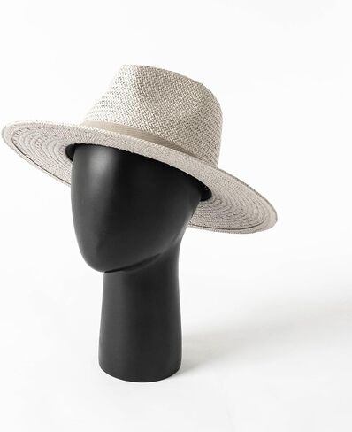 Vintage Straw Fedora Hat for Women Ladies Summer UPF Wide Brim Panama Sombrero Beach Travel in Saudi Arabia