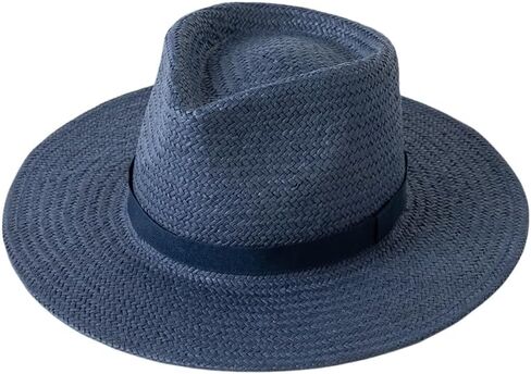 Vintage Straw Fedora Hat for Women Ladies Summer UPF Wide Brim Panama Sombrero Beach Travel in Saudi Arabia